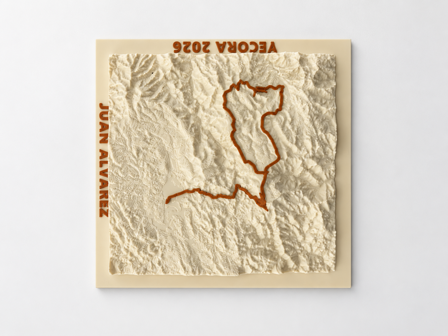 Mapa personalizado con relieve 3D de Yécora 2026